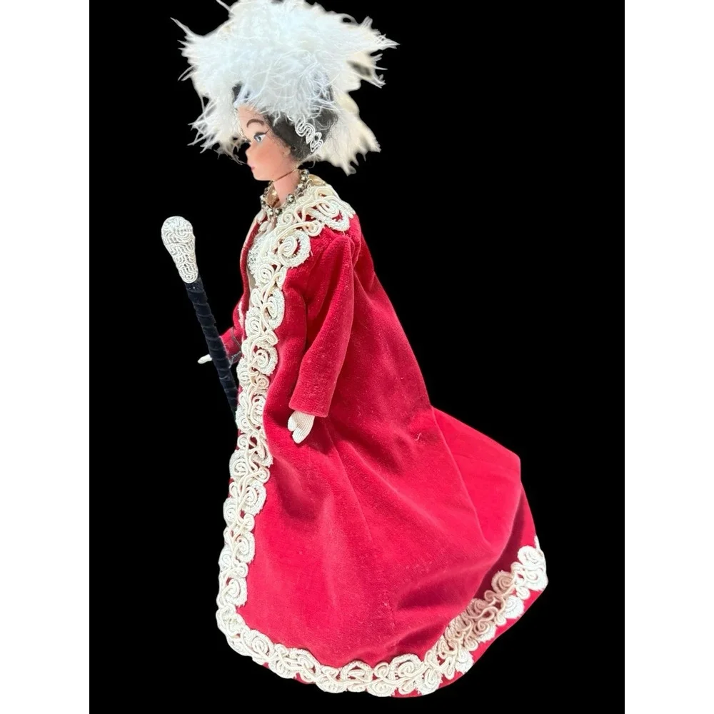 Vtg Barbie Clone Scarlet‎ O'hara In Red Velvet Curtain Dress & Beaded Gown